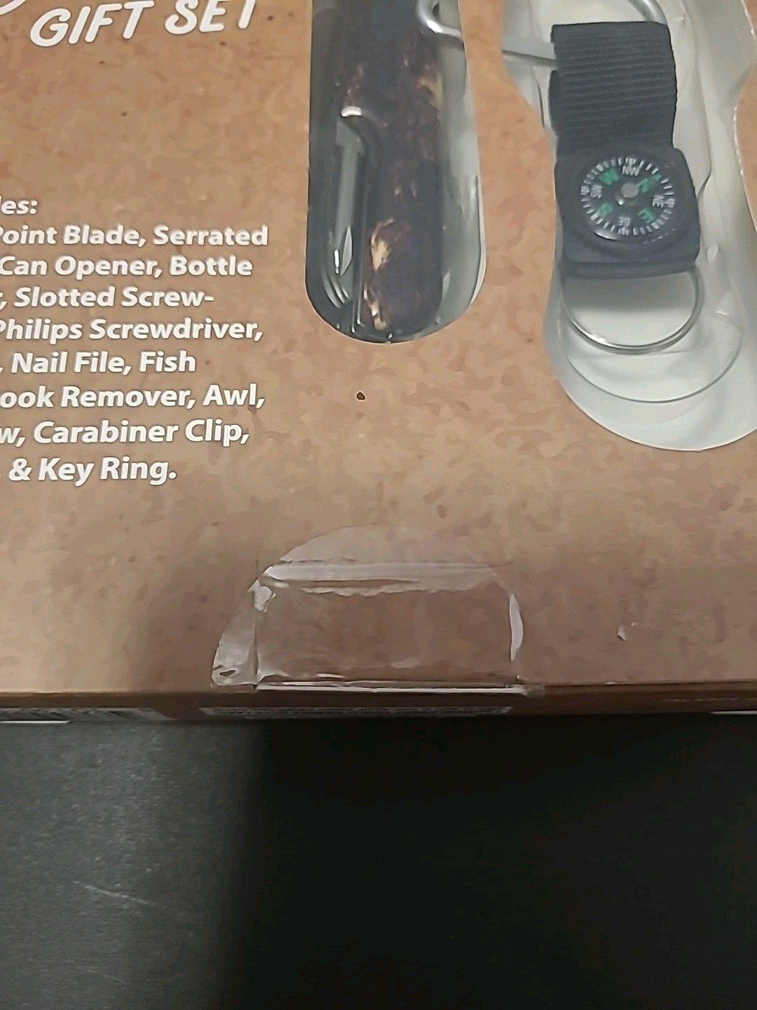 Peak & Pine 15 Tools In 1 Outdoor Gift Set Knife Keyring Compass New-Sealed