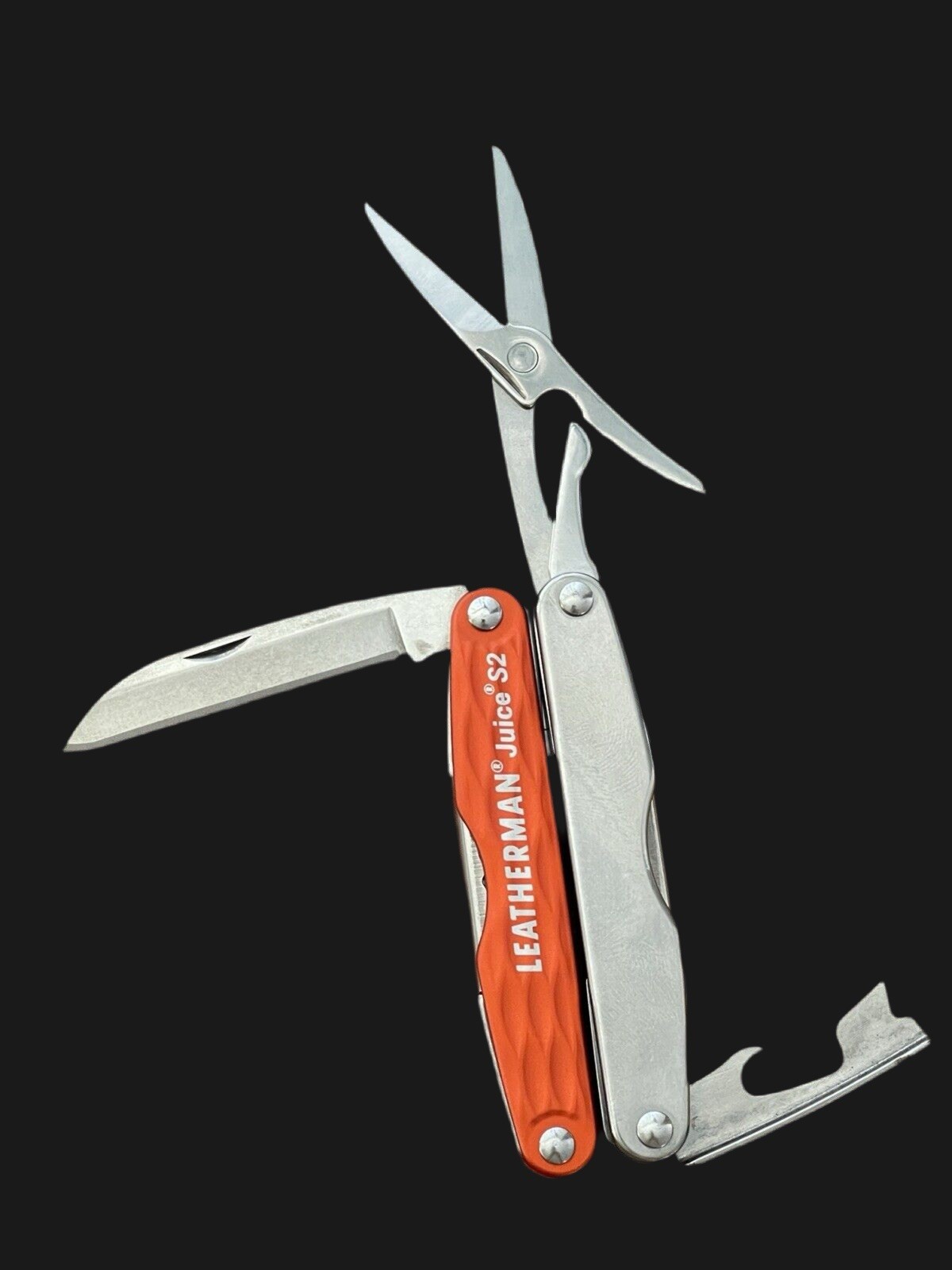 Leatherman Juice S2 Cinnabar Orange multitool with ballistic nylon sheath