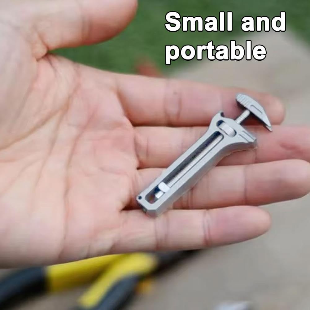 Compact Titanium Multi-tool Pocket Multitool Mini Wrench Bottle Opener Keychain