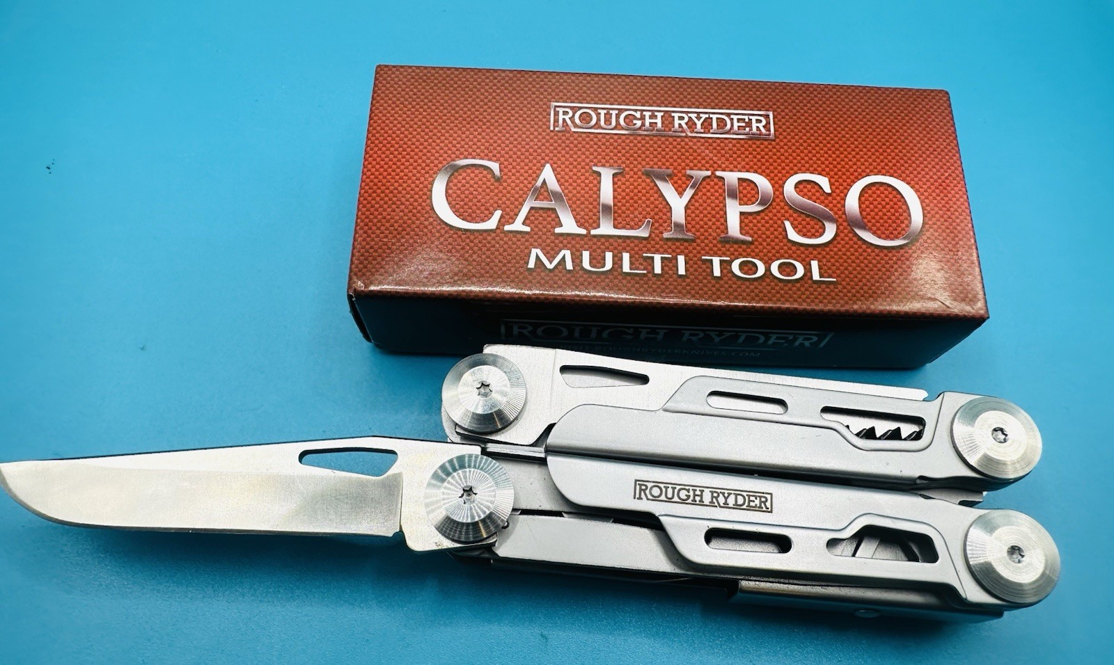 Rough Ryder 2515 Calypso Multi-tool D2 KNIFE BLADE Stainless Steel Handle NICE!