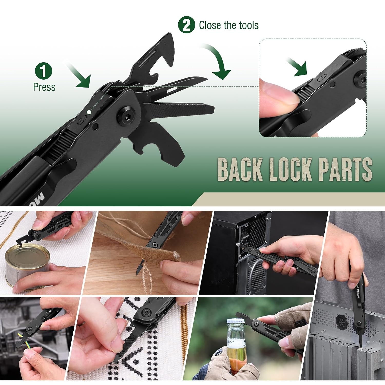 27-in-1 CNC Machined Multitool Pliers Set with Pocket Knife and 27 Functions