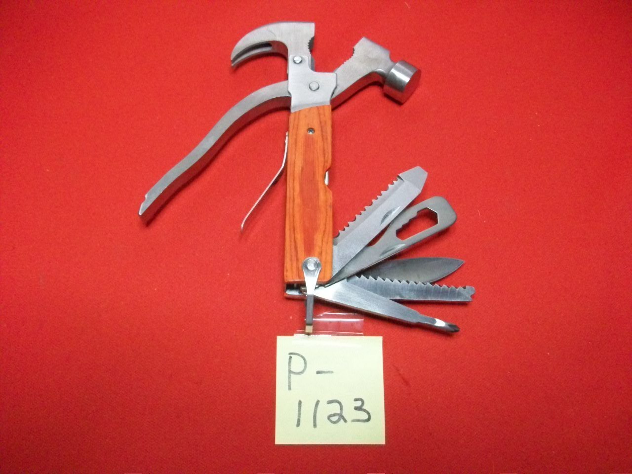 COLLECTIBLE SURVIVAL TOOL W/ MULTIPLE TOOLS BUILT-IN GREAT FOR CAMPING & HIKING