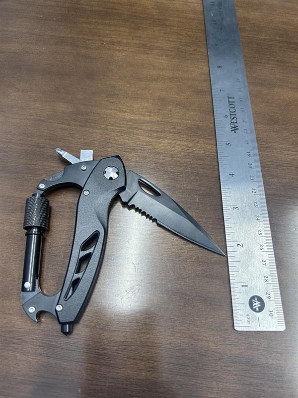 Carabiner Keychain Multi Tool with Utility Knife, Personalized