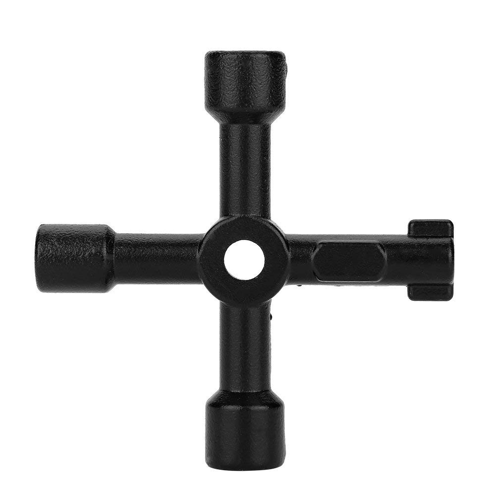 Universal Cross Key 4-Way Radiator Key Zinc Alloy Opening Key for Water Meter…