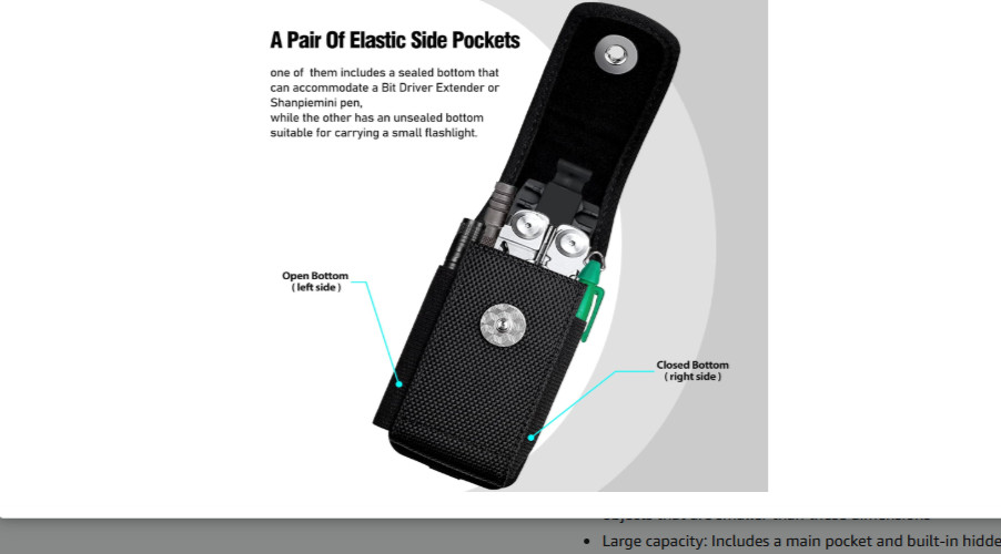 ACCKUO Multitool Sheath Compatible with Leatherman EDC Belt Organizer Tool Holst