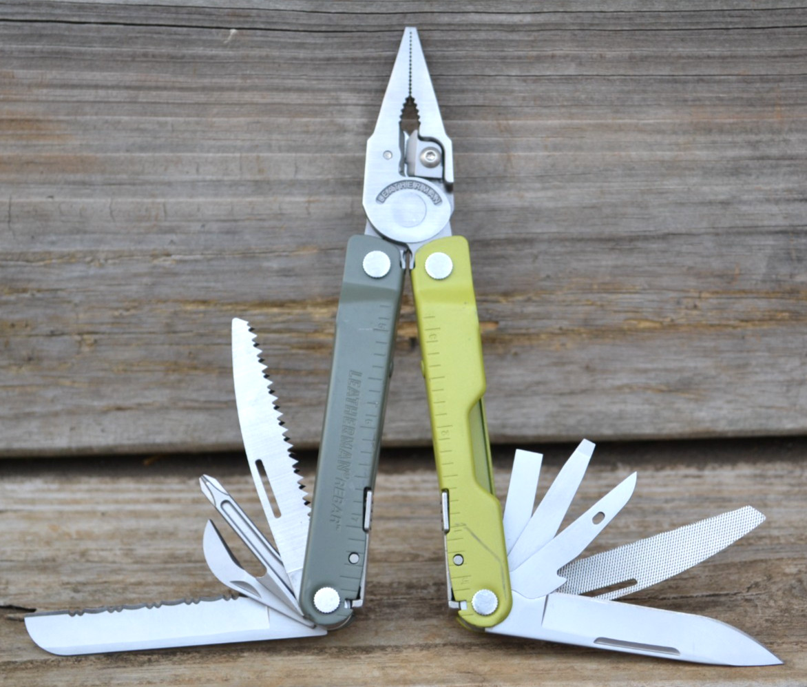 OEM Leatherman Rebar Mossy Slate Multi-Tool Knife Pliers & Other Tools — Great