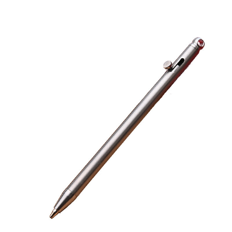 Titanium Alloy Mini Pocket Pen Outdoor EDC Tool Portable Key Chain Ballpoint Pen