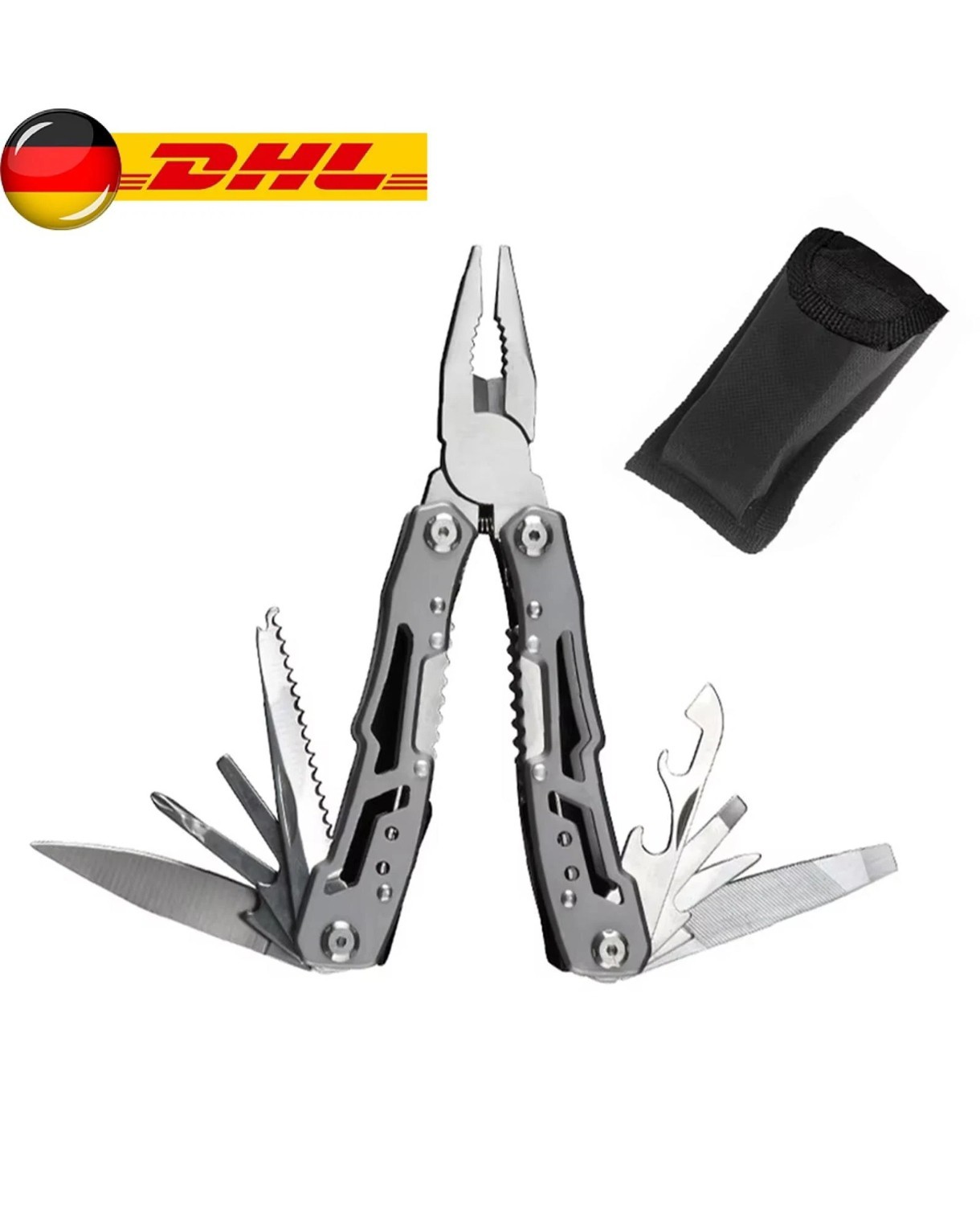 Multi Tool 13 in 1 Mini Keychain Outdoor Knife Pliers Camping L-size
