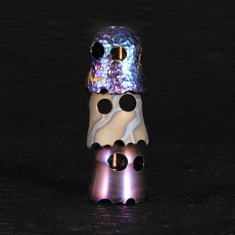 Titanium Alloy Ghost Bead EDC TC4 Pendant Key Chain Necklace DIY Lanyard Beads