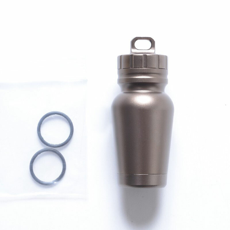 CNC Aluminium Alloy Outdoor Survival Waterproof Box Travel EDC Keychain Tank