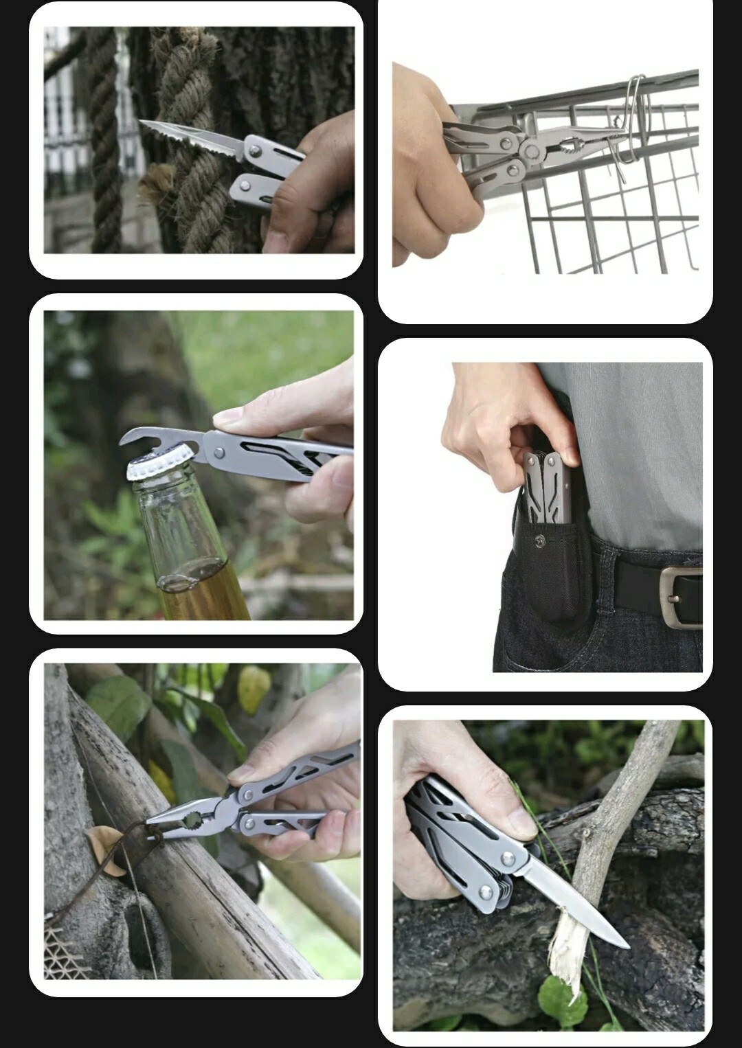 Ozark Trail 12-in-1 Stainless Steel MultiTool With Sheath Pliers Knife Saw File