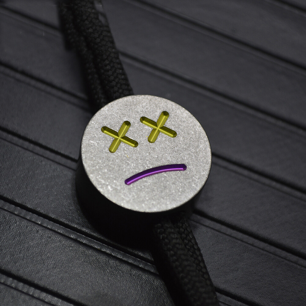 Titanium Alloy EDC Key Pendant Bead Lanyard Parachute Cord DIY Necklace Head