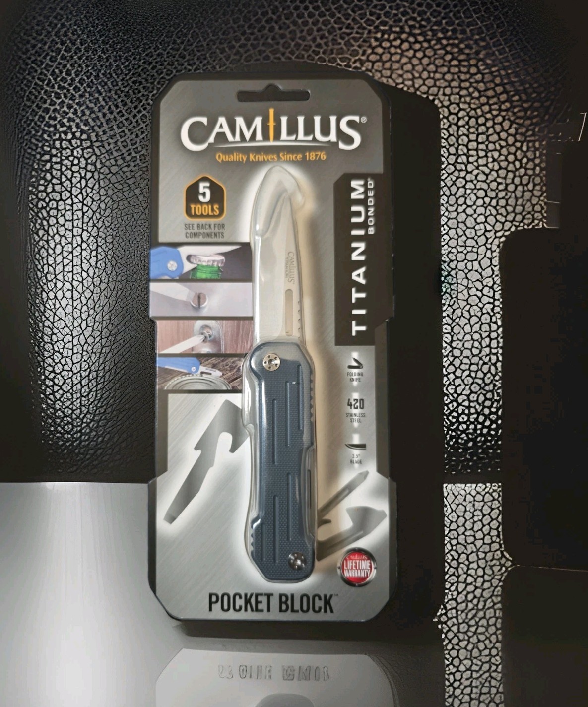 CAMILLUS Pocket Block Multi Tool Titanium Bonded Slate Gray 5 Tools – NEW