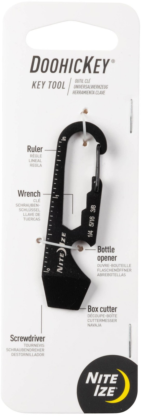 Nite Ize DoohicKey Stainless Steel Key Tool – Black
