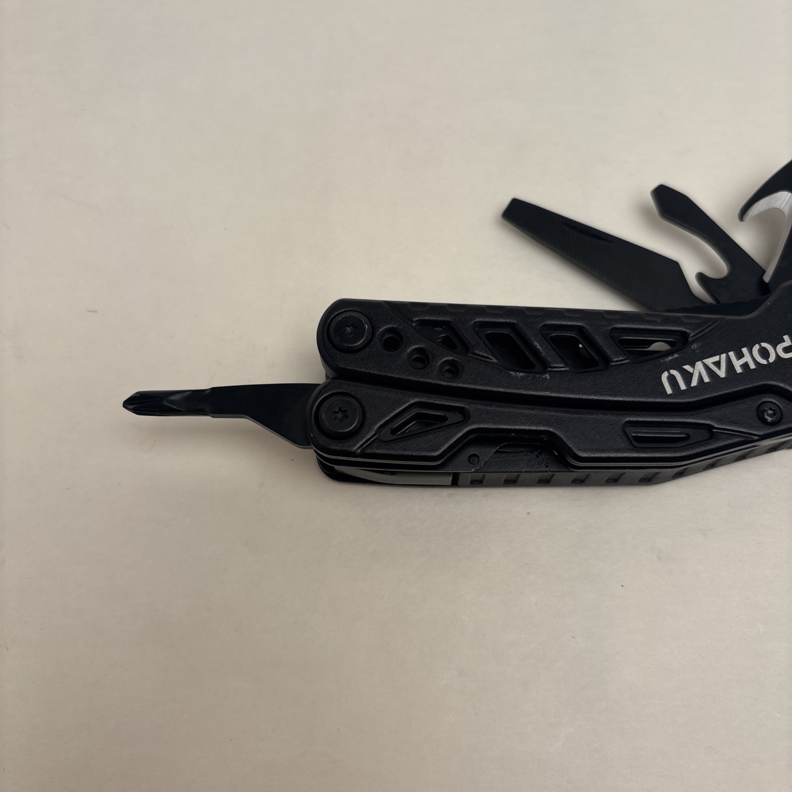 Pohaku Black Multi Tool Hunt Hike Camp Tactical Survival Camp Sheath Included