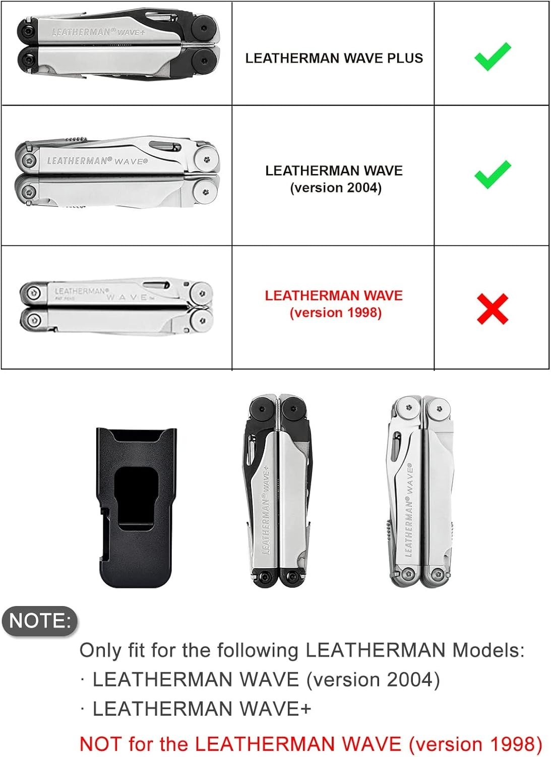 360° Rotation Sheath for LEATHERMAN Wave & Wave plus +, Wave plus Case Holder, L