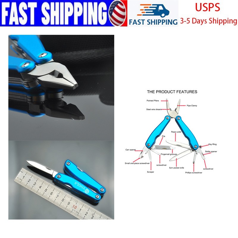 Stainless Steel With Pliers Saw Men Gift Portable Camping Pocket Size Multitool