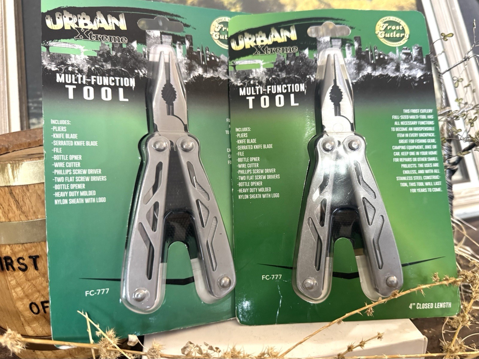 2x NEW FROST CUTLERY URBAN XTREME FC-777 11-Function Multi-Tool w Sheath NIB