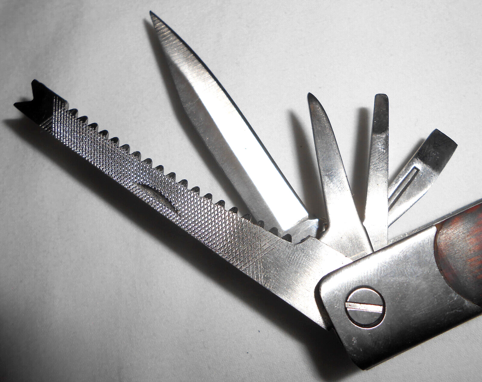 Sheffield 12-In-1 Multi Tool w/ Hardwood Handle Pliers Knife Blades Screwdrivers
