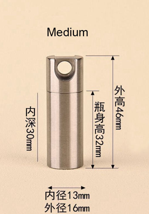 Outdoor Waterproof Pill Case Key Chain Capsule Seal Container Survival Box EDC
