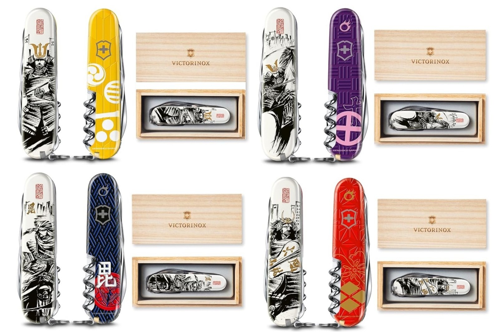 VICTORINOX Climber Sengoku Sumie Mohri Shimazu Uesugi Takeda w/ Box Set of 4 New