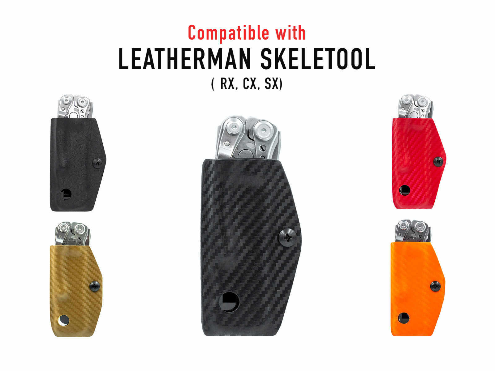 Clip & Carry Kydex Sheath Holder fits LEATHERMAN SKELETOOL Multi-Tool – USA MADE