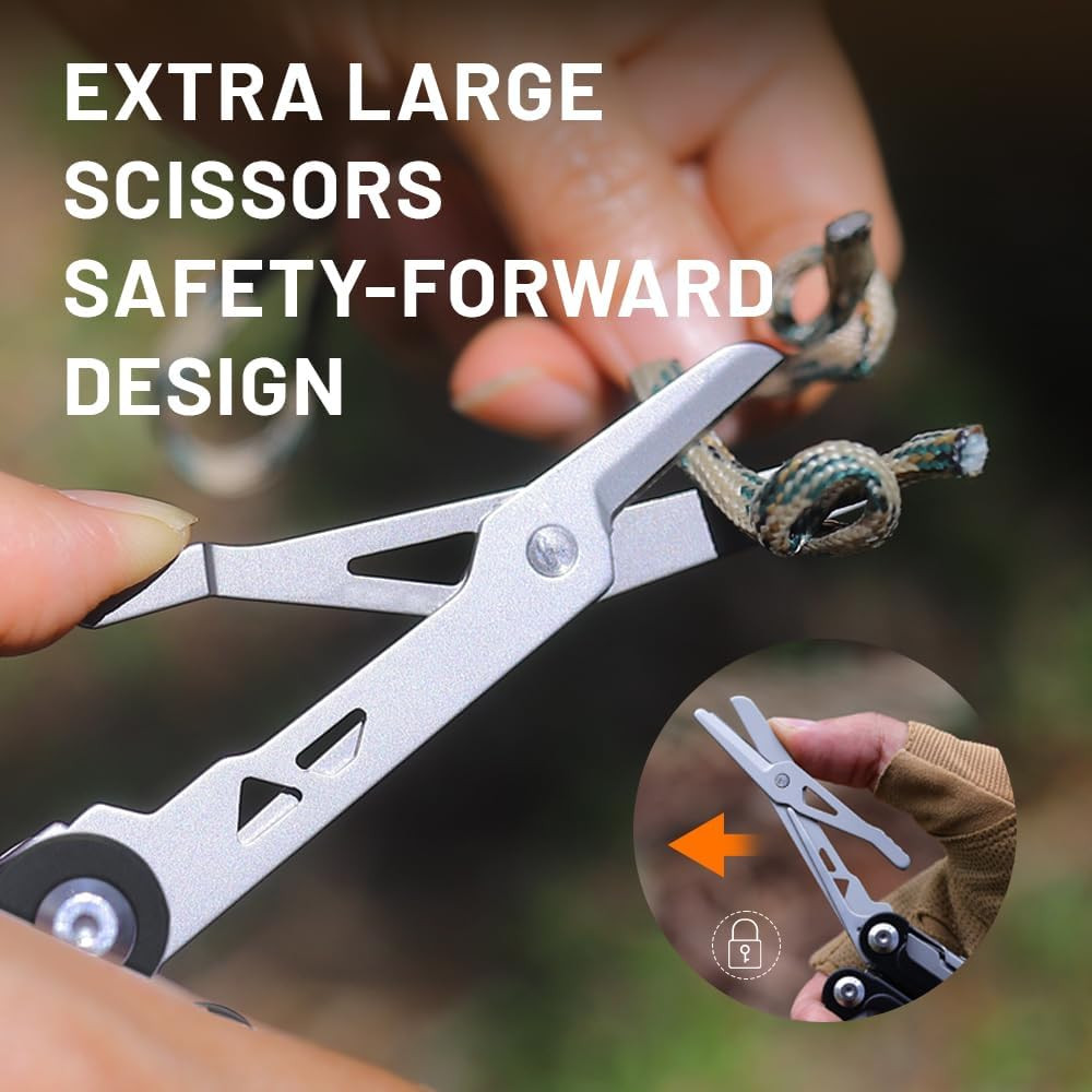 17-In-1 Stainless Steel Multi-Tool, Self-Locking Practical Multi-Tool, Equipped