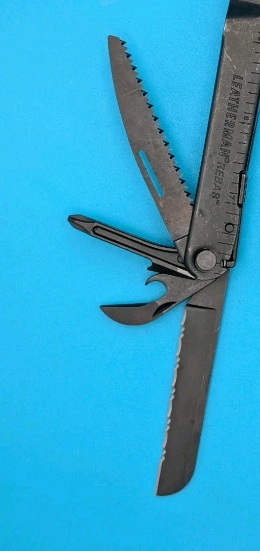 Leatherman Rebar Multi-Tool! BLACK OXIDE! WITH SHEATH! KEEP YOUR GRIP ON SAFETY