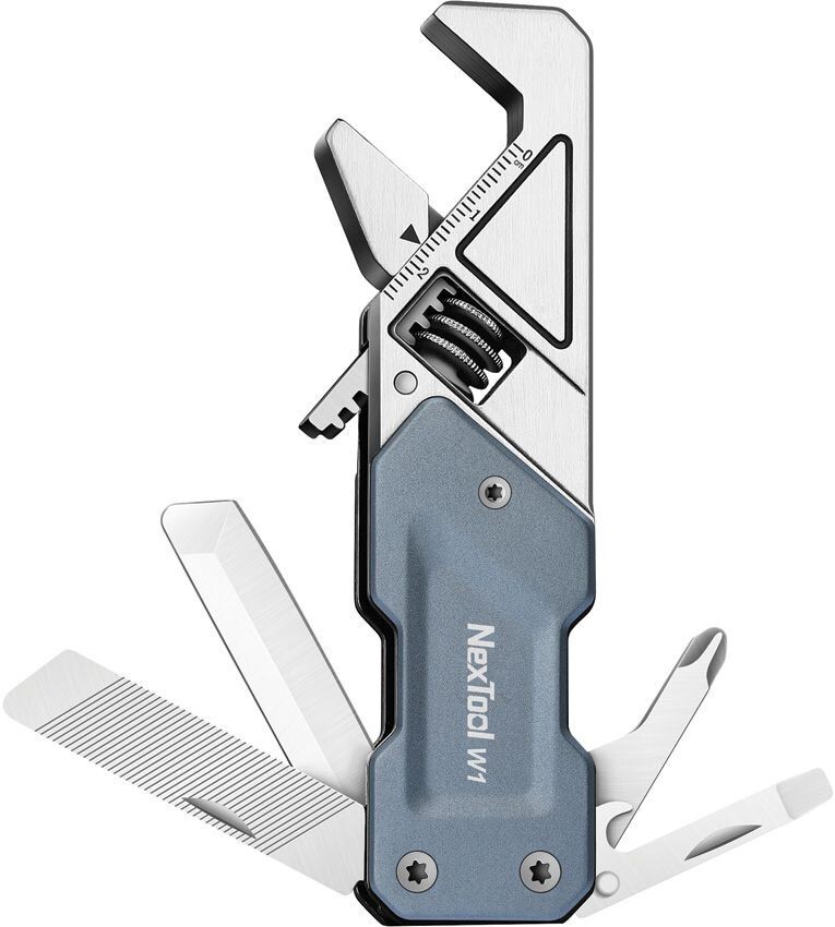 NexTool W1 Adjustable Wrench With Blue Aluminum Handles Screwdrivers – NE20270