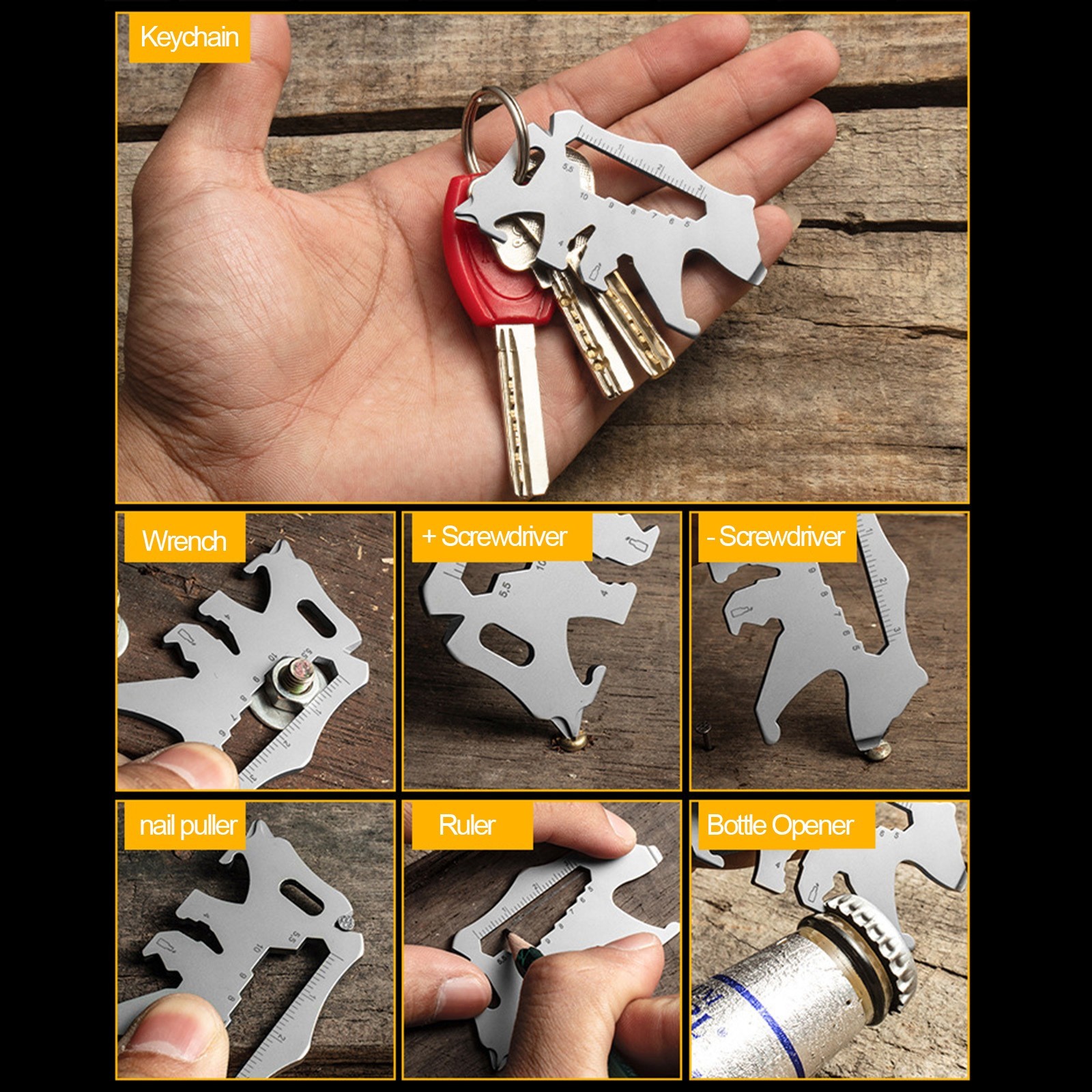 Multifunctional Pocket Tool Card for Hikers Travelers Cyclists and More