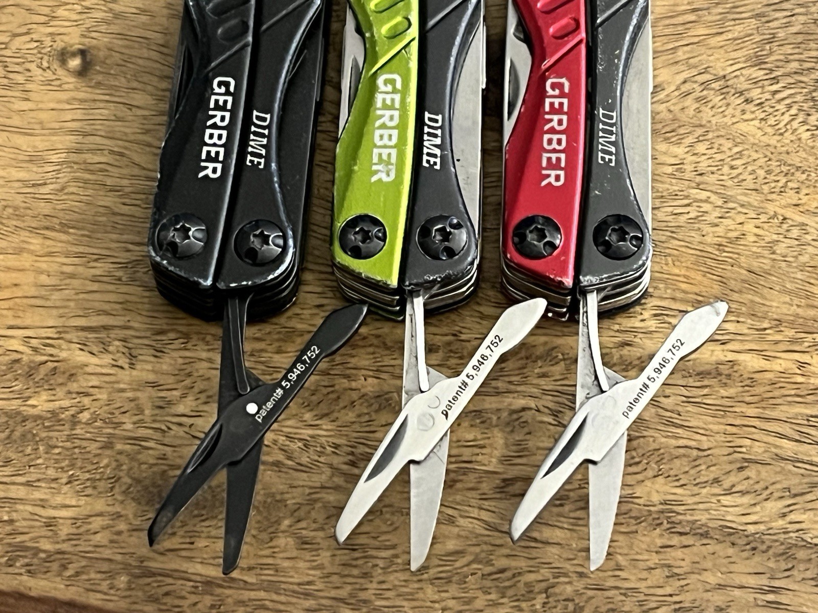 Gerber Dime Mini Multi-Tool Knife Pliers Scissors Driver SUPER Nice! Lot Of 3