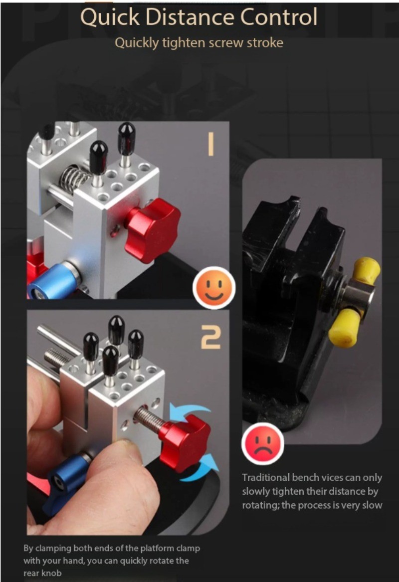 360° Universal Tool Holder: Multi-Purpose High-Precision Bench Vise Fixture