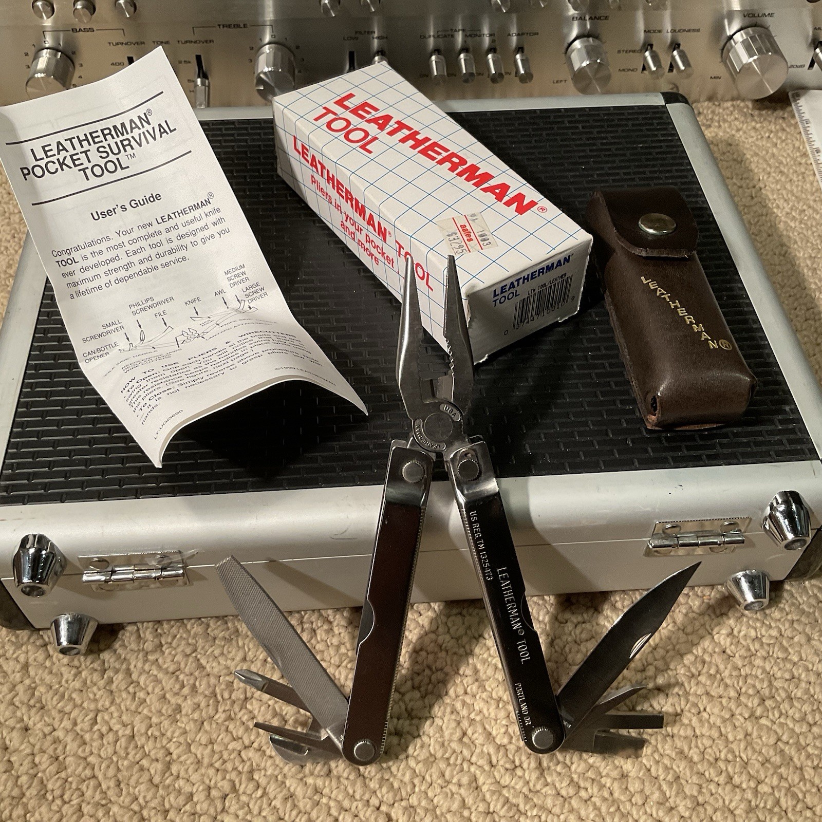 NOS Vintage Leatherman PST Leatherman Pocket Survival Tool Box Paper