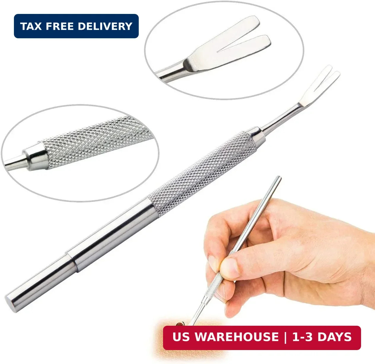 3 Pack Tick Remover Tool Set Stainless Steel Tick Remover Kit for Cats and Dogs