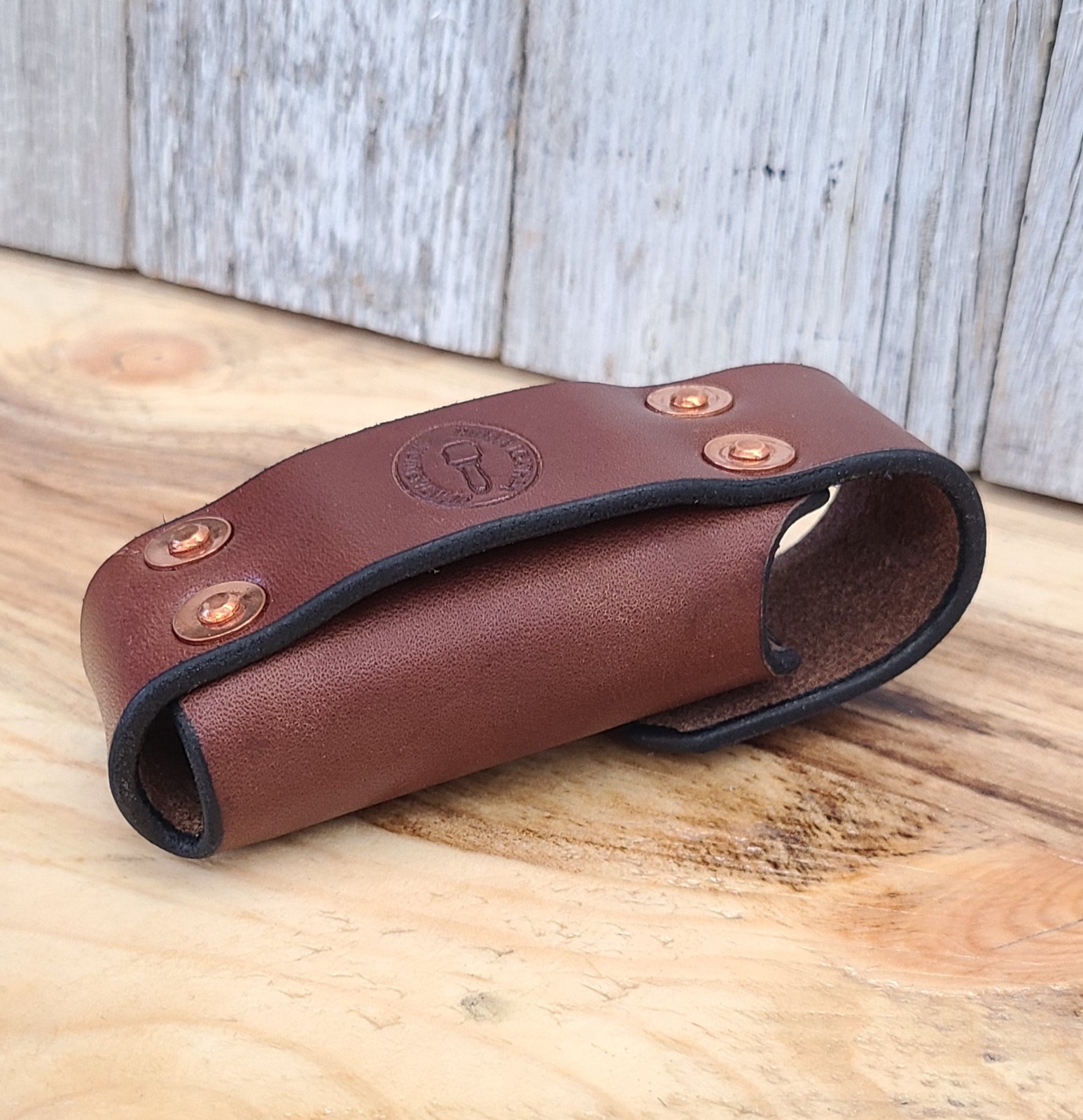 Leather Sheath for Leatherman WAVE. One Piece Riveted Design