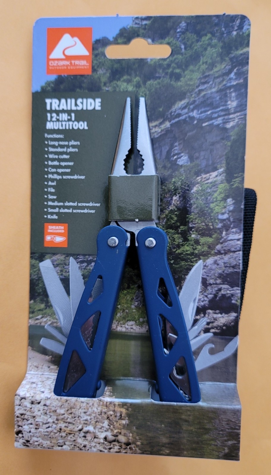 Ozark Trail Trailside 12 In 1 Multi Tool With Nylon Sheath & 4-Function Whistle