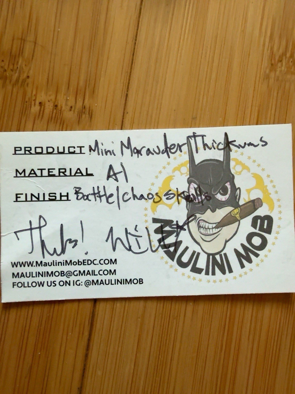 Maulini Mob EDC Mini Marauder Multitool SFK Aluminum Custom – see card 1:1