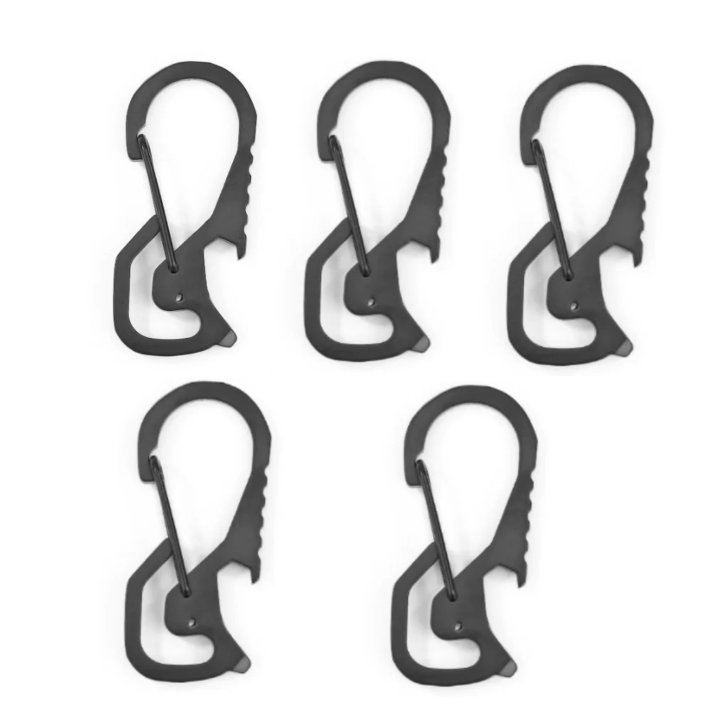 Keyring Bottle Opener Stainless Steel Pocket Keychain Carabiner Multifunctional