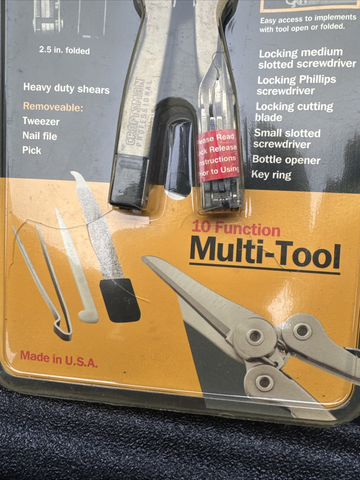 Sears Craftsman Usa Nos 45509 Professional 10 Function Multitool Retired Rare