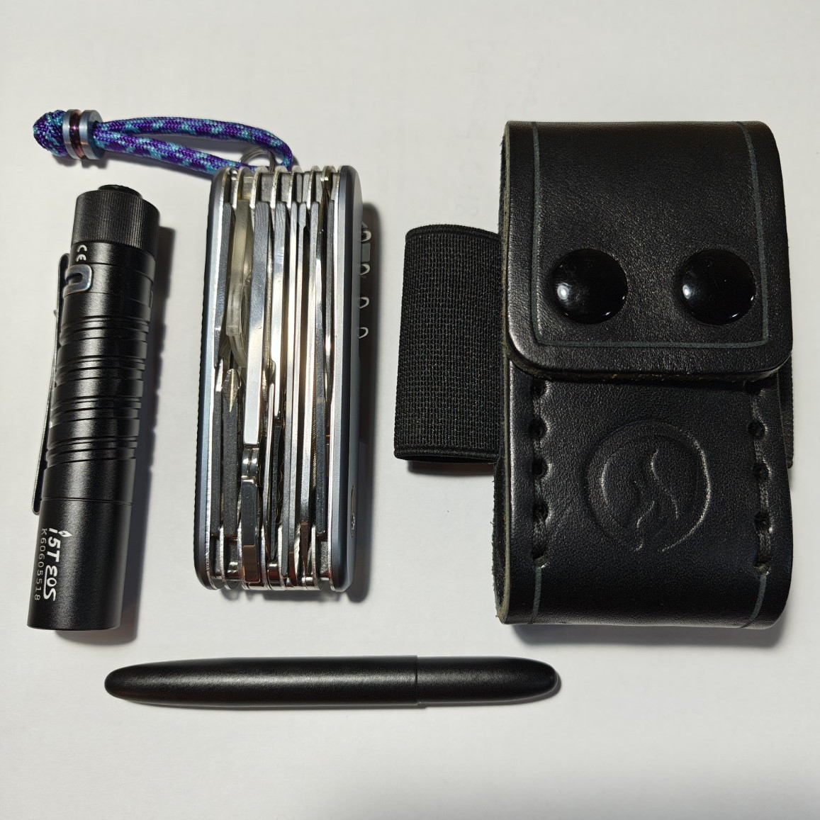Victorinox Titanium Swiss Champ W/ EDC Pouch I5T Eoc Fisher Bullet Pen