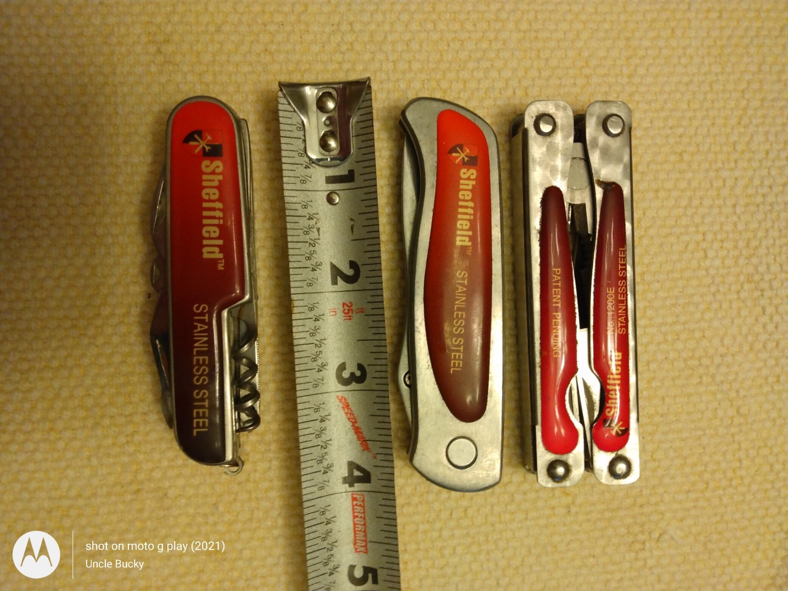 Sheffield Knife Set – Folder, Multi Tool & Camper