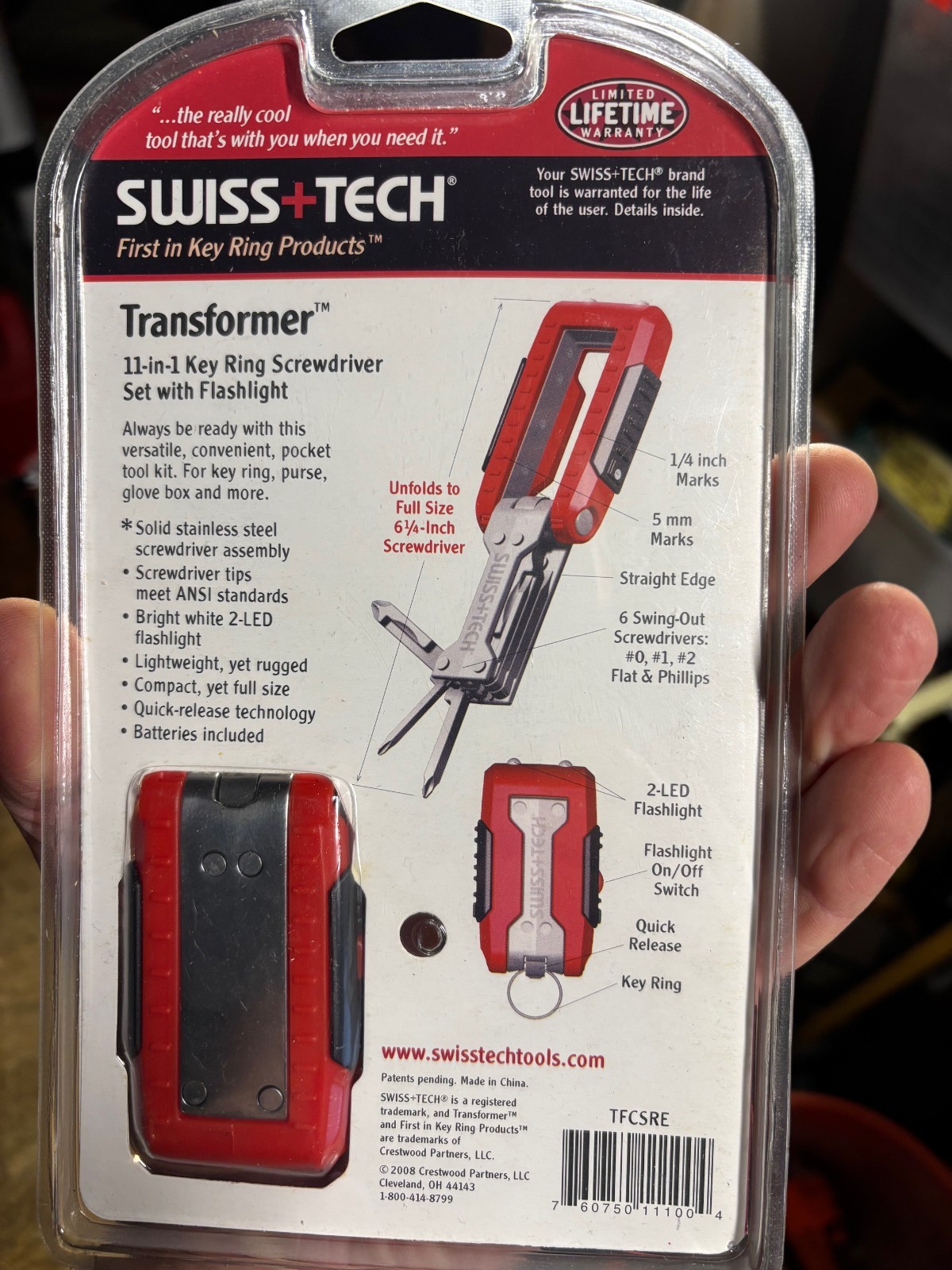 NOS SWISS TECH 11-in-1 Transformer Folding Screwdriver Pocket Knife Multi-Tool