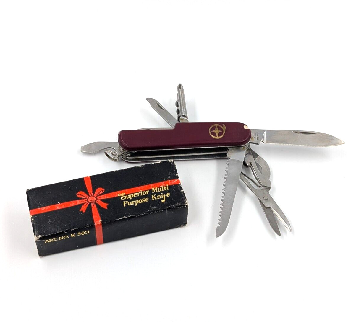 Superior Multi-Tool Pocket Knife Multi-Purpose with 12 Functions in Box
