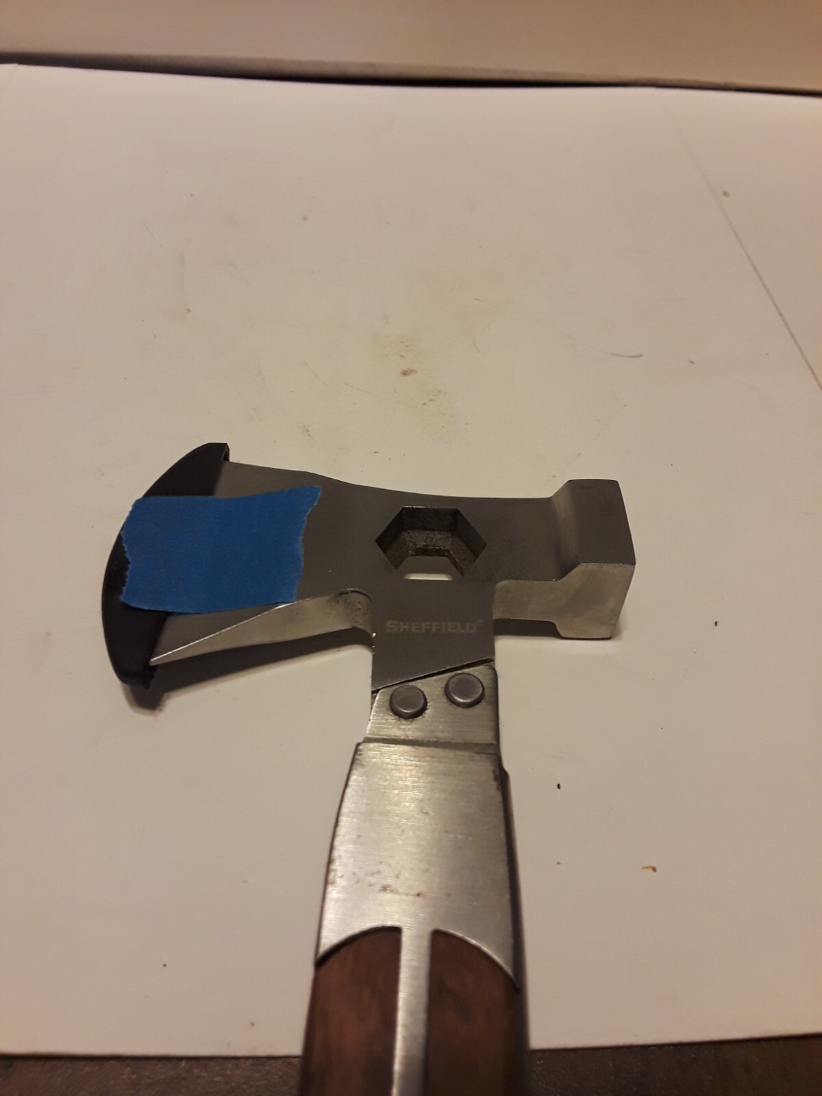 Sheffield Multi Tool Hatchet Axe Folding Knife Saw Blade Stainless No Sheath