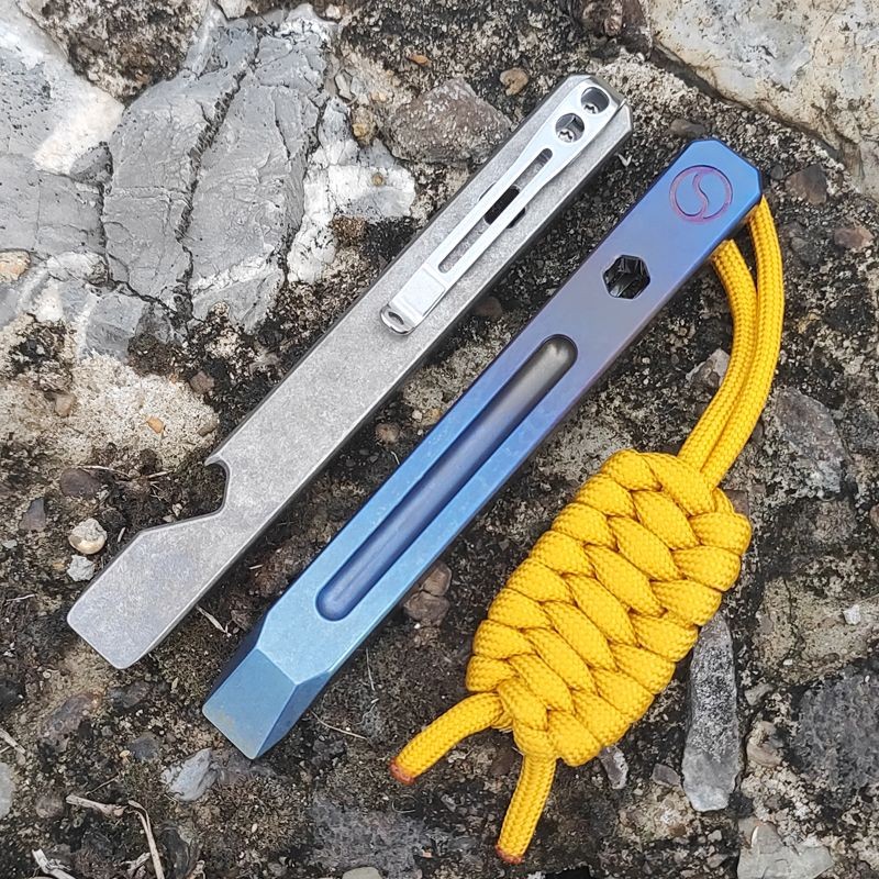 TC4 Titanium Alloy Pocket Pry Bar Multi Tool Lightweight Durable