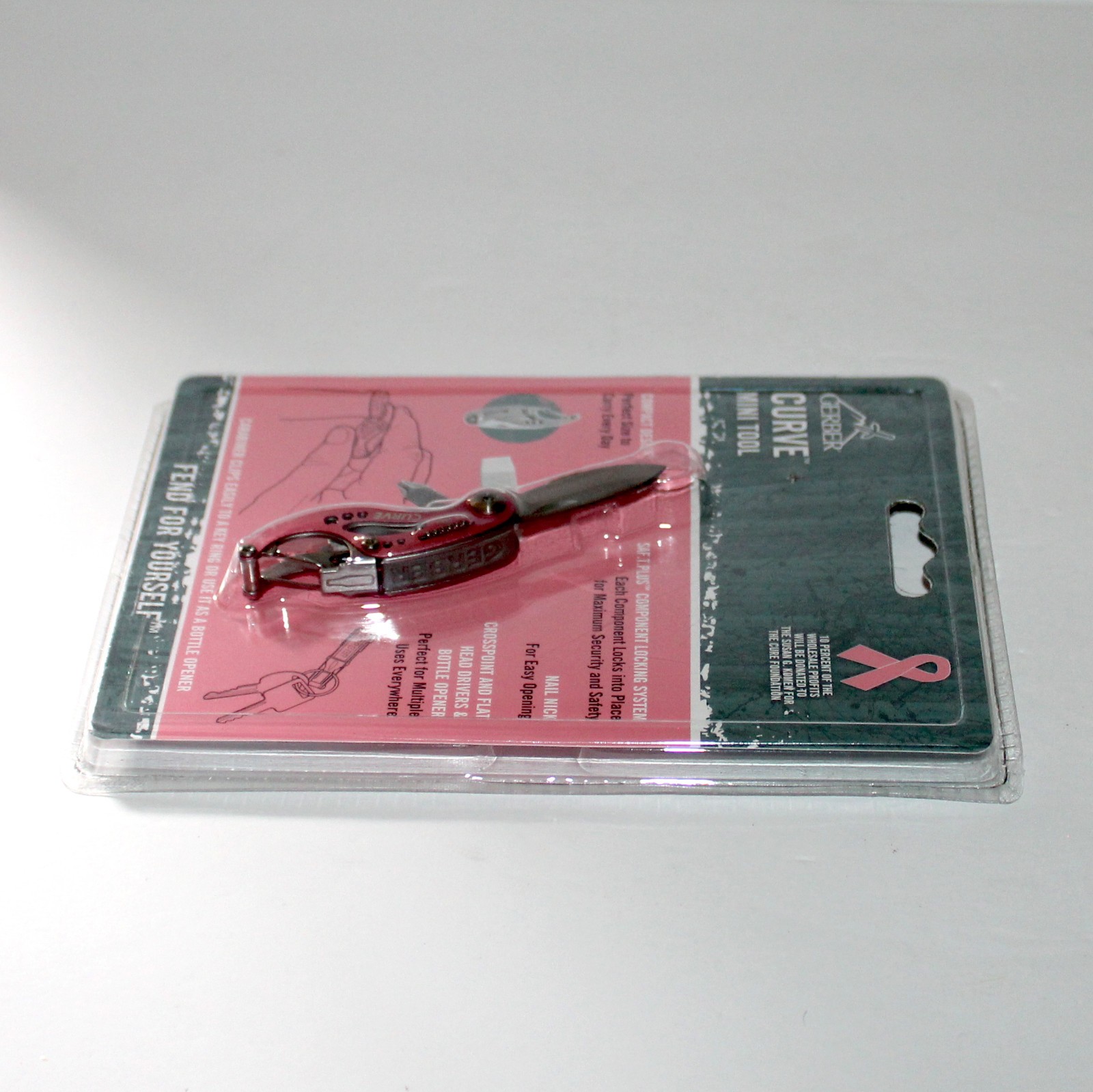 Gerber Curve Mini Tool Pink 6-in-1 pocket knife Keychain NEW Sealed