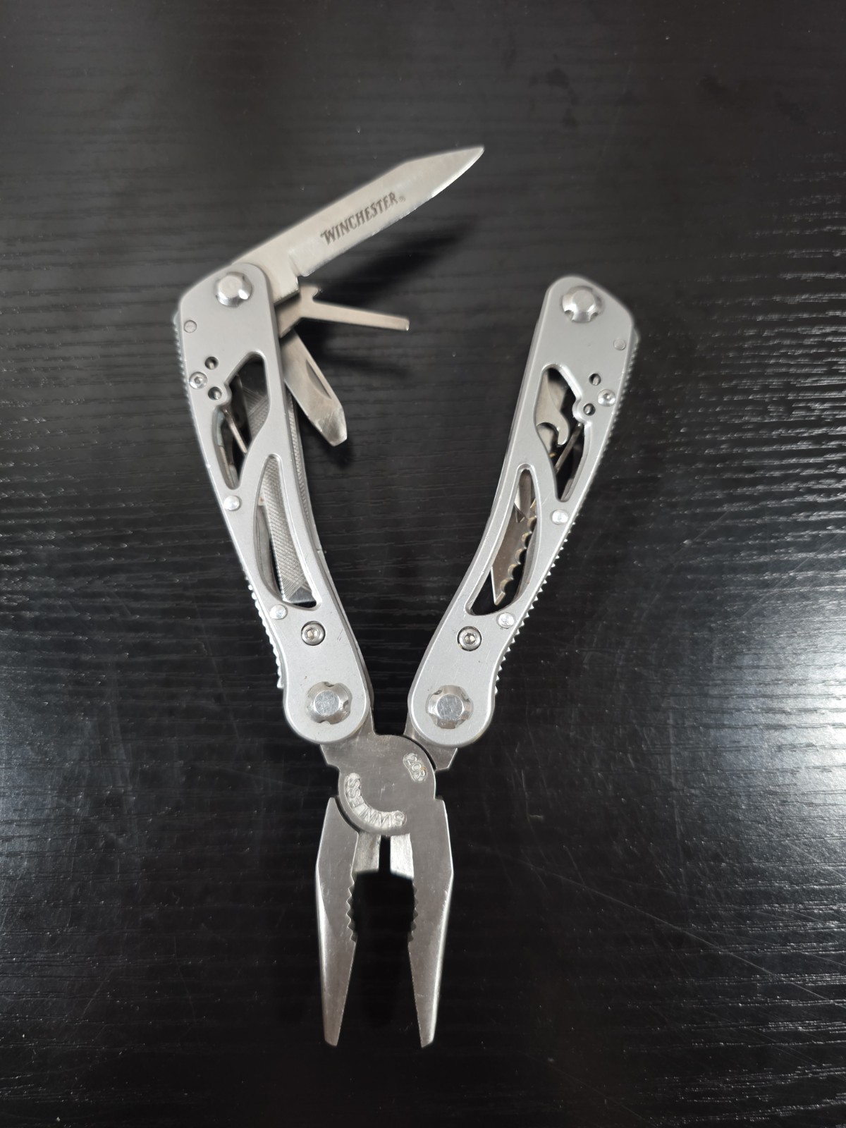 Winchester Stainless Steel Multi-Tool Folding Pliers Knife File Camping EDC Used