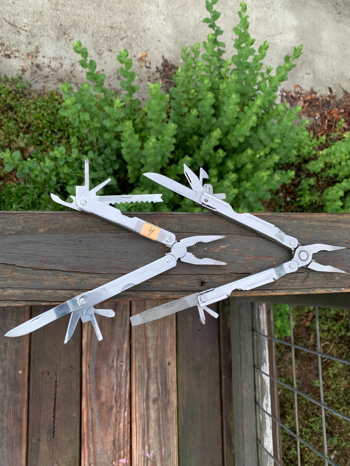 Vtg 90s Gerber MPT #5 & American Camper Multitools, Stainless Steel, 4.5″ & 4″