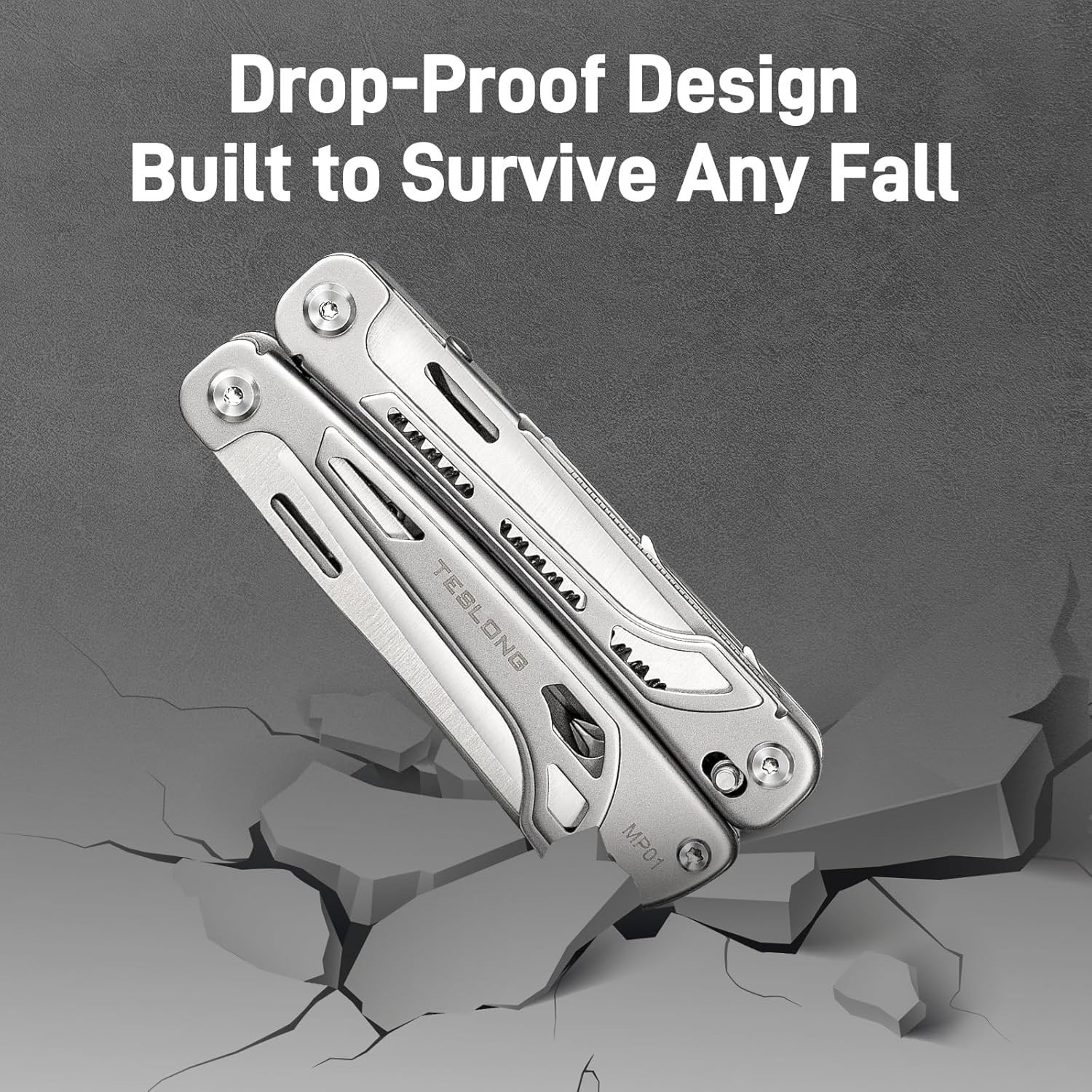 Teslong 18-in-1 EDC Multitool Pliers with Scissors, Stainless Steel Pocket Knife