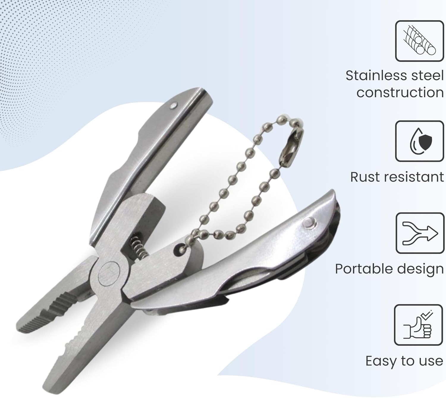 Mini Multitool Keychain Set – Multifunctional All In One Pocket Tool – 6-in-1, P